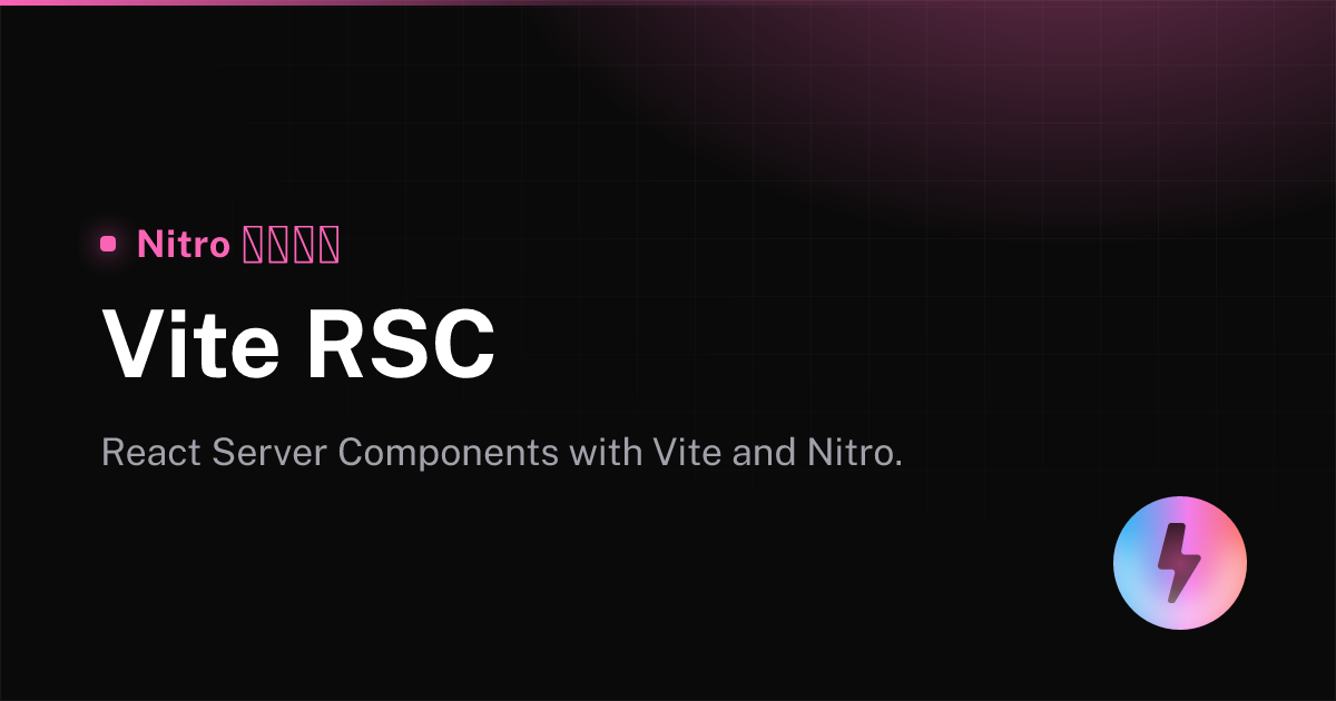 Rsc Example Vite RSC - Nitro 中文文档